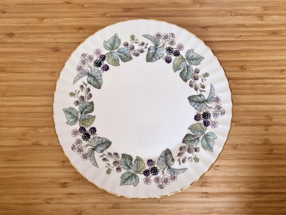 Royal Worcester Lavinia Blackberry Plate | Vintage Fine Bone China