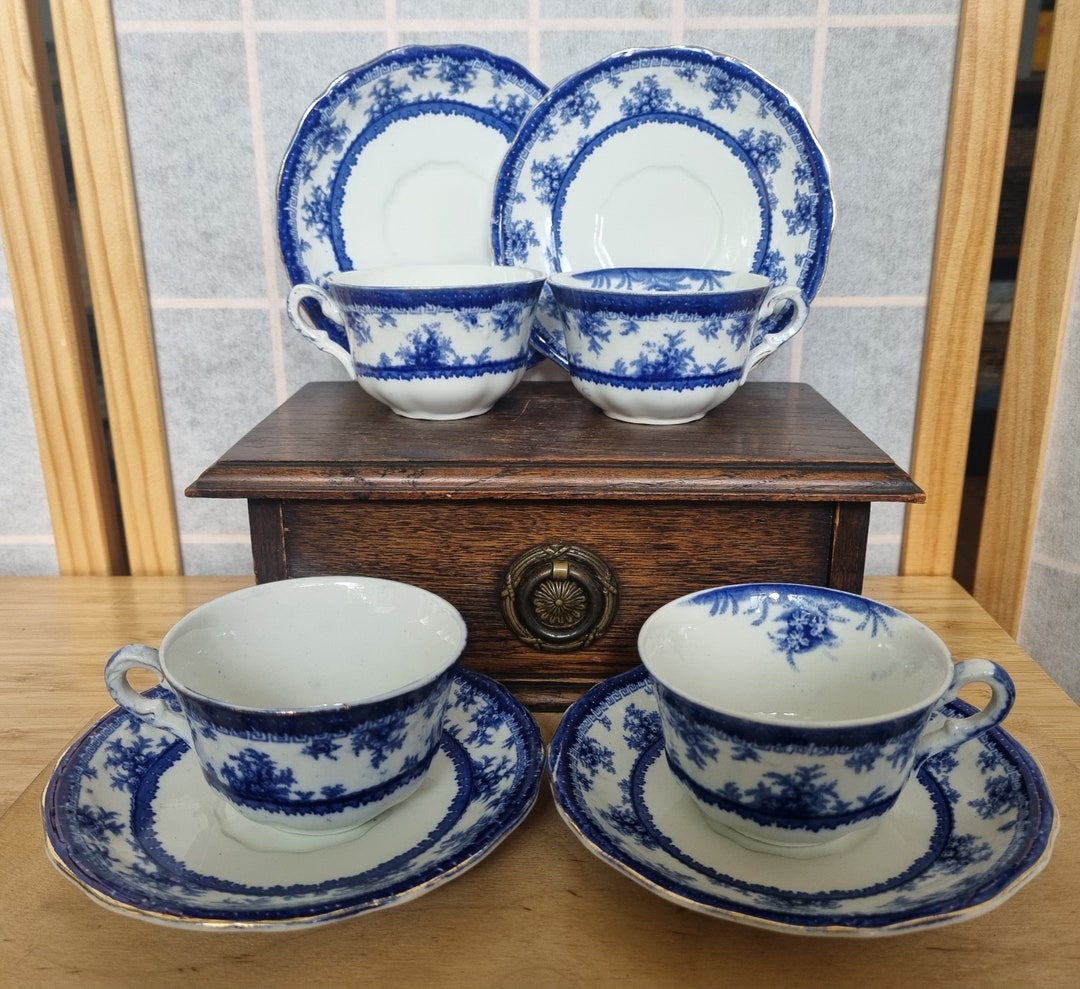 Tazas de té Maddock Flow azules / Taza y platillo con diseño Hamilton ...