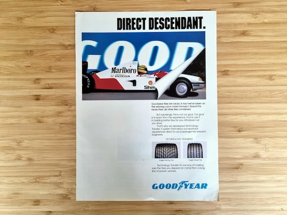 アイルトン・セナの広告、マクラーレン・ホンダ、1991年のヴィンテージ