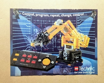 Centro de Controle Lego Technic - Anúncio Retrô Vintage de 1990
