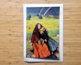 ジョン・エヴァレット・ミレー作「コリー犬を連れた少女」アンティーク