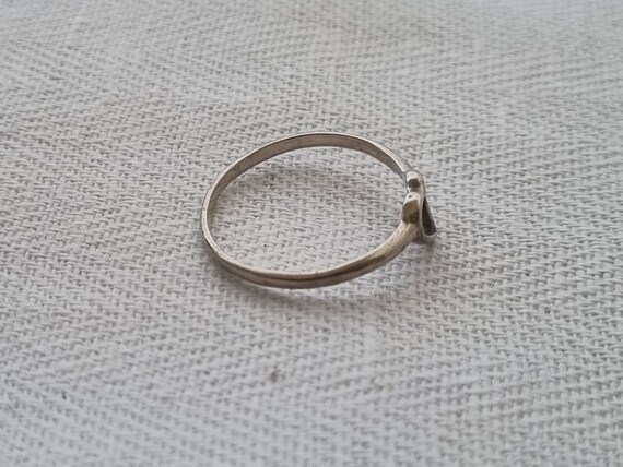 Dainty Heart Ring Vintage 925 Silver Minimalistic… - image 2