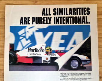 アイルトン・セナの広告、マクラーレン・ホンダ、1991年のヴィンテージ