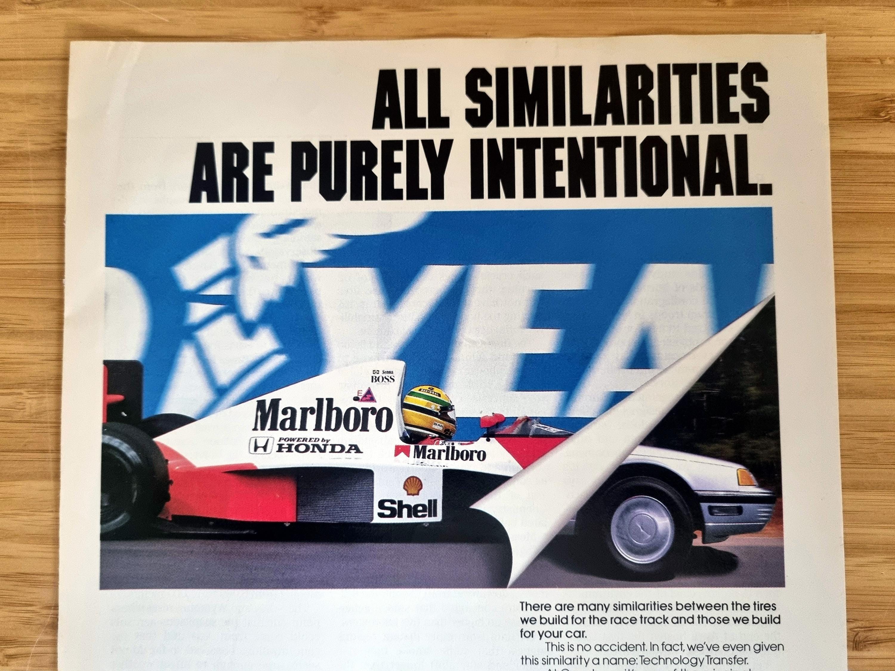アイルトン・セナの広告、マクラーレン・ホンダ、1991年のヴィンテージ