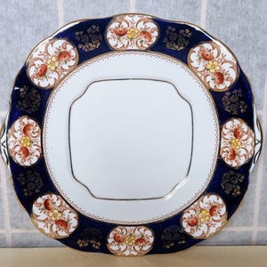 Vintage Cake Plate | Floral Medallion Bone China | English Tea Party Serving Dish | Lorna Salisbury England