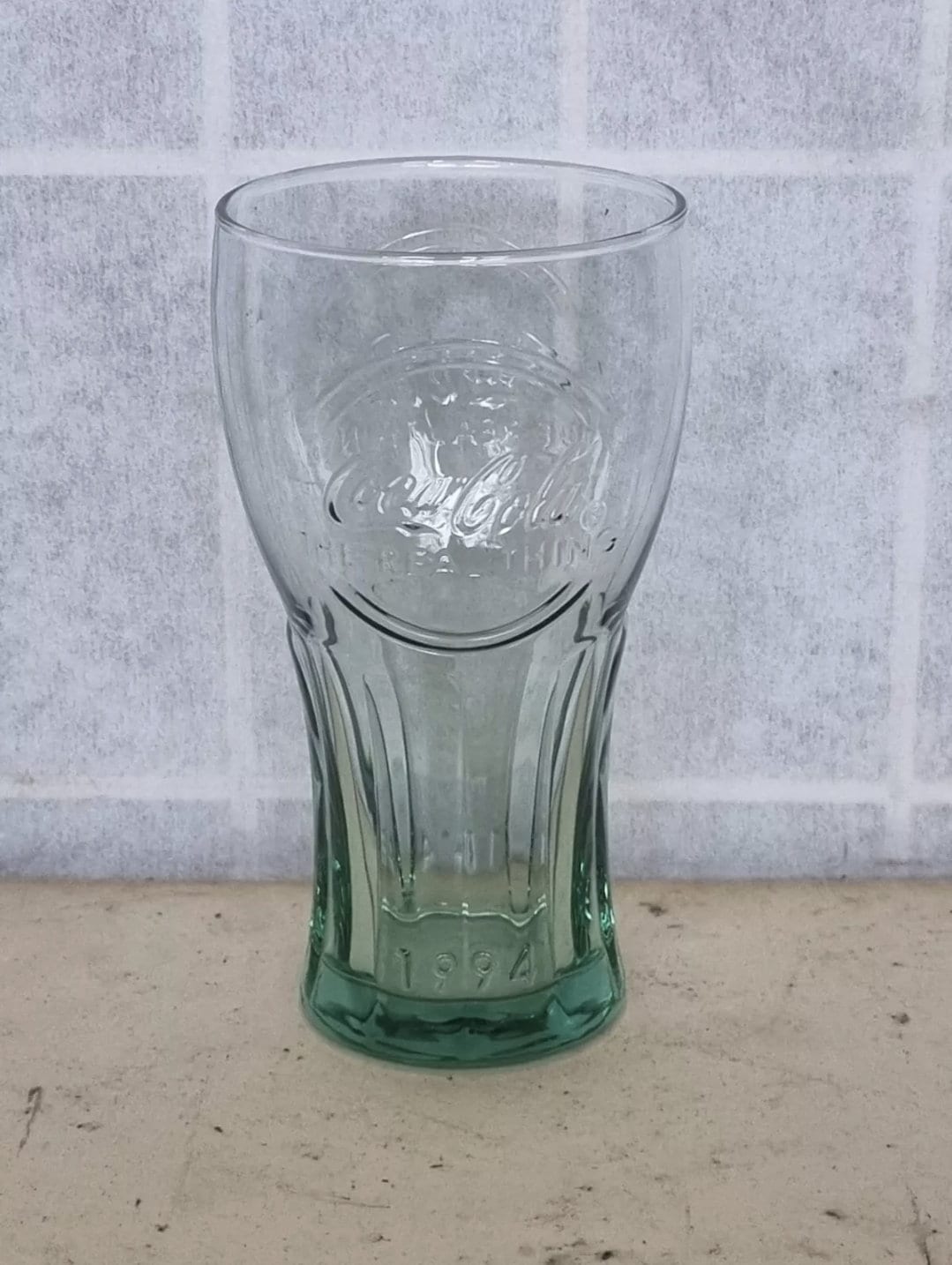 1994 Coca-Cola マクドナルド グラス 1994 Mcdonald's Coca Cola Glass | Green Tint Collector Glass