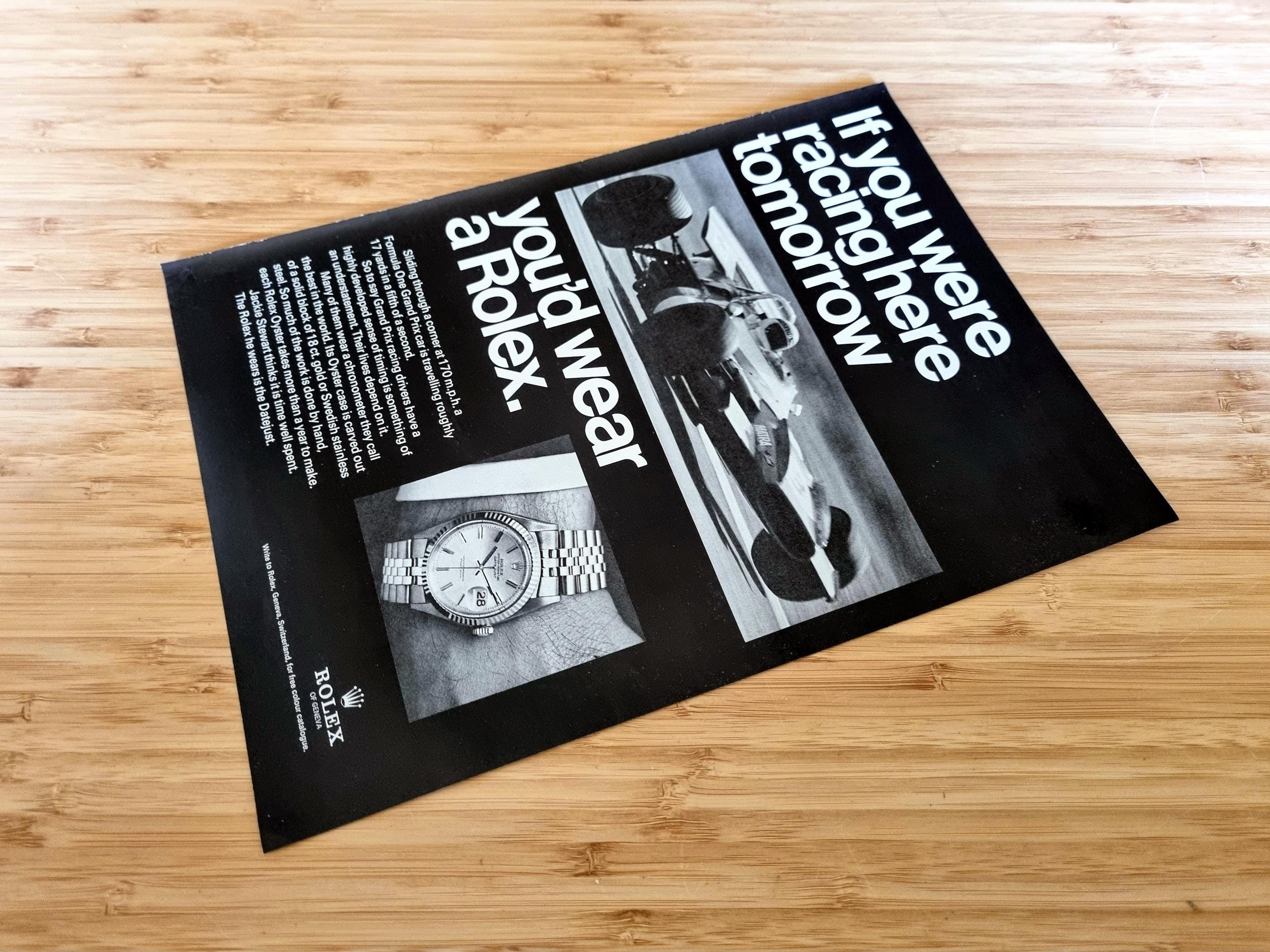 1960年代のロレックス デイトジャスト広告 | グランプリレース広告 