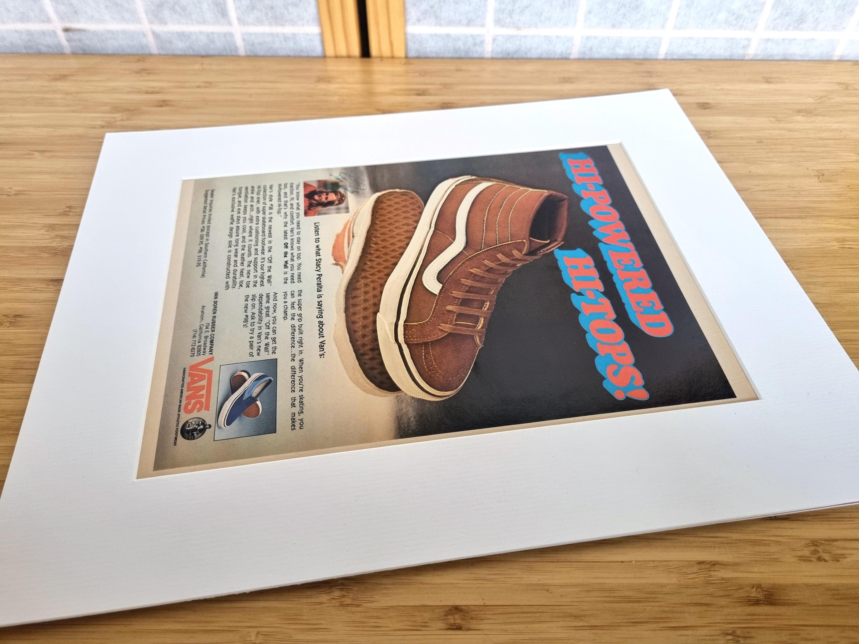 Vans Hi-top Skateboarding Magazine Advertisement, Original Vintage 