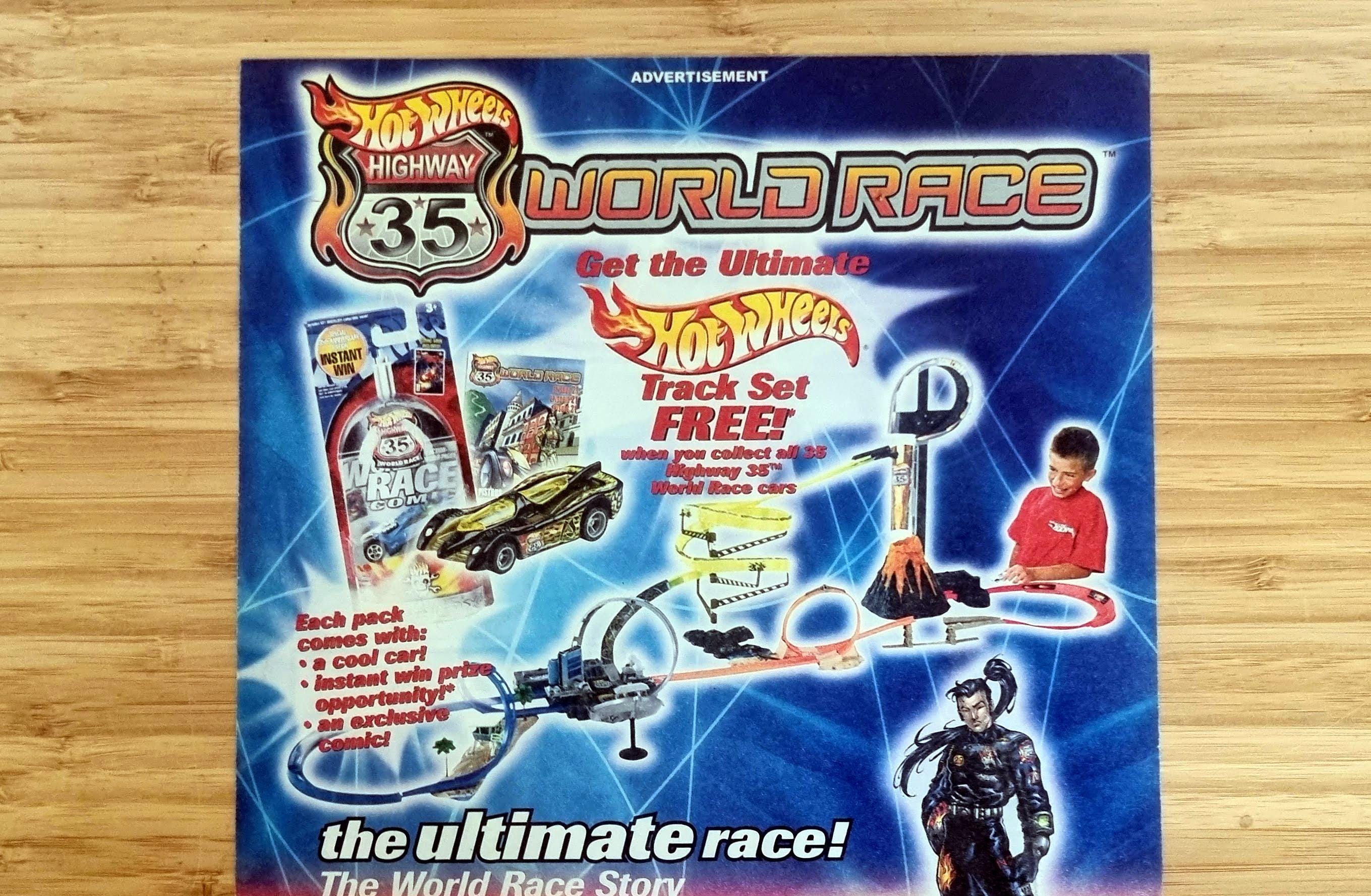 Original 2003 Hot Wheels Highway 35 World Race Advert, 35th