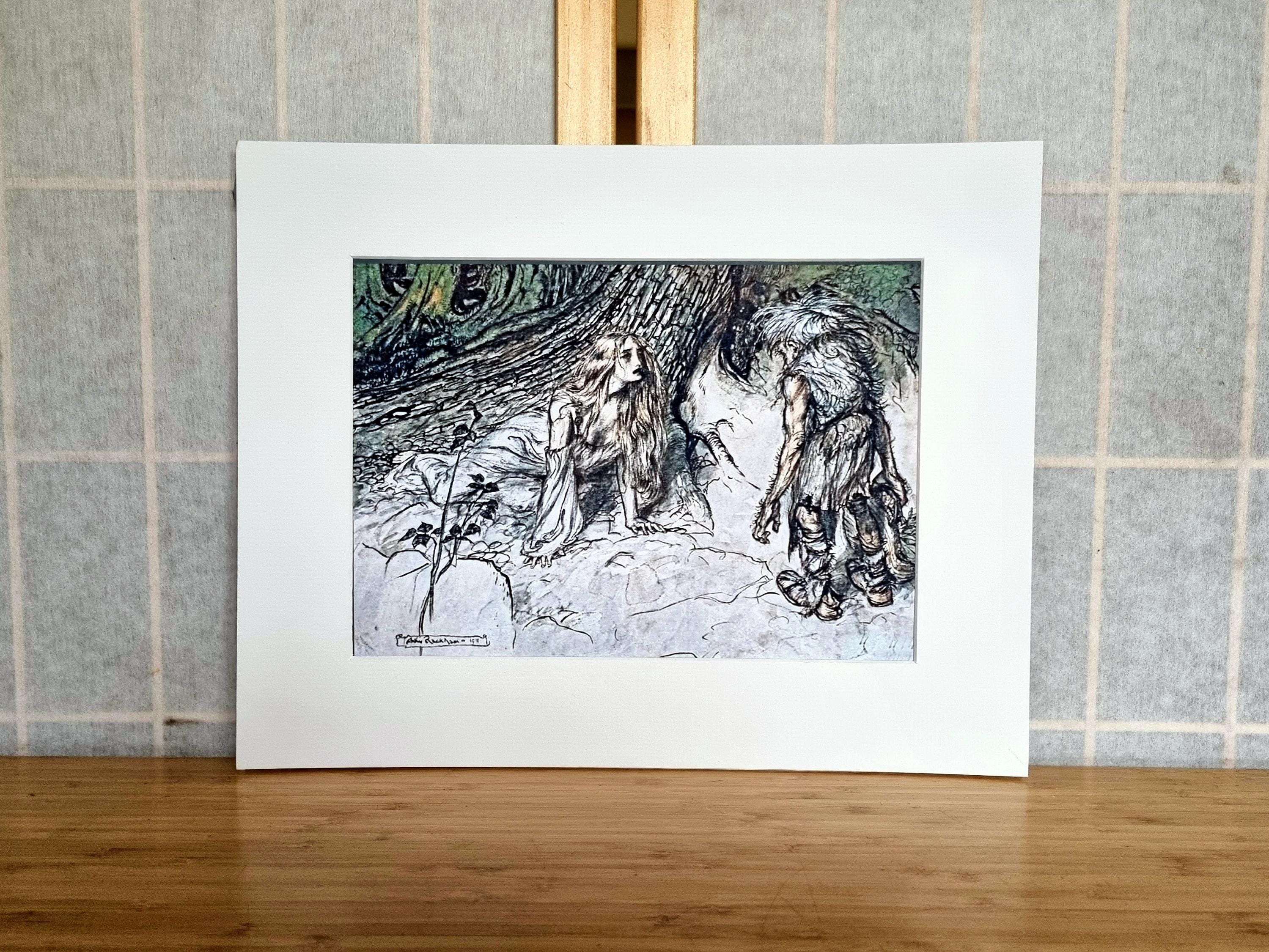 Art Print Illustration, Arthur Rackham Mime Finds Siegfrieds Mother ...