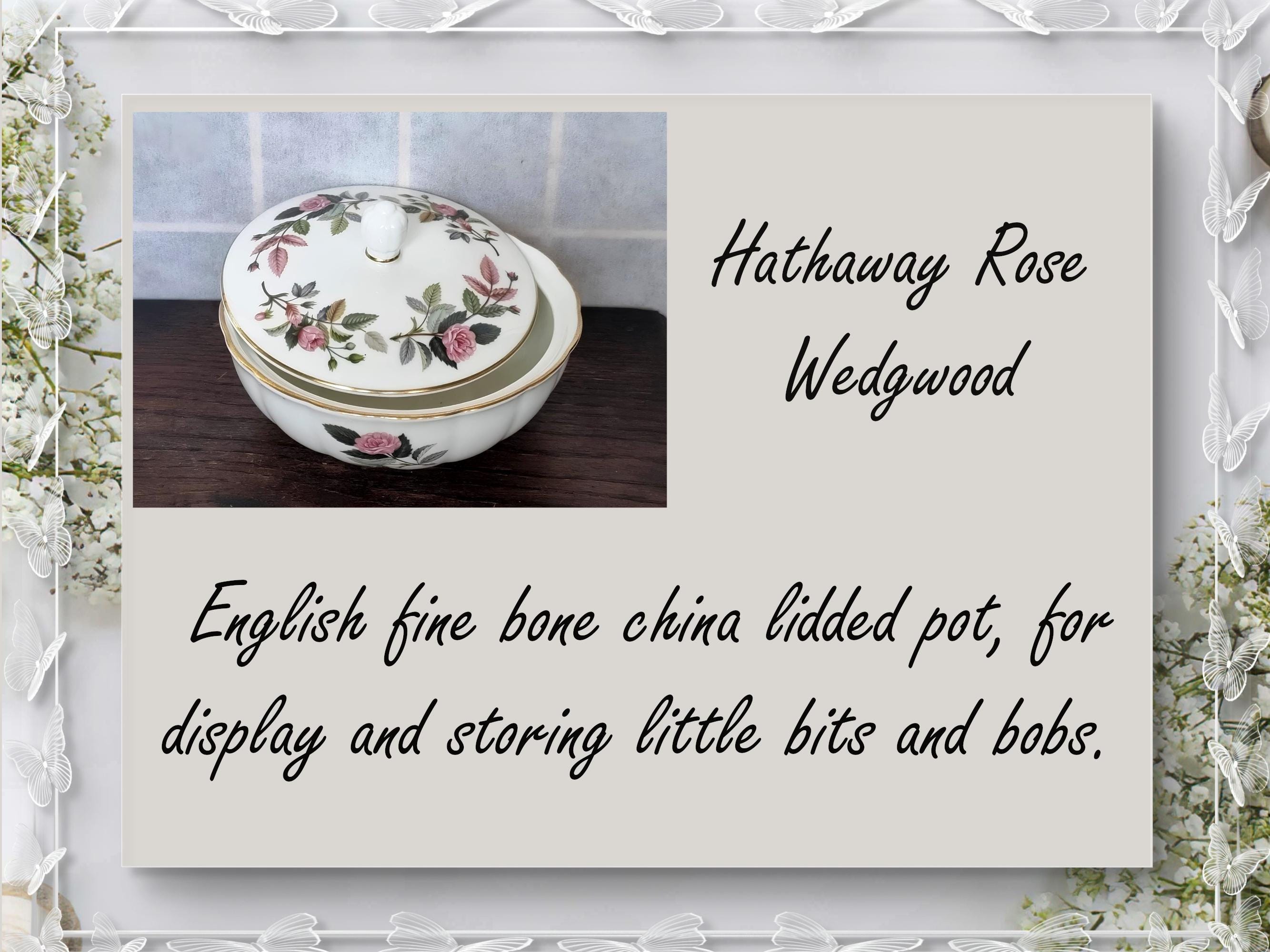 Wedgwood Trinket Box Hathaway Rose | Vintage Fine Bone China