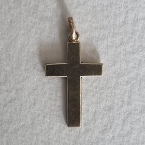 Kordes and Lichtenfeld Vintage 14ct Rolled Gold Cross Pendant Necklace Charm K&L Catholic Gifts