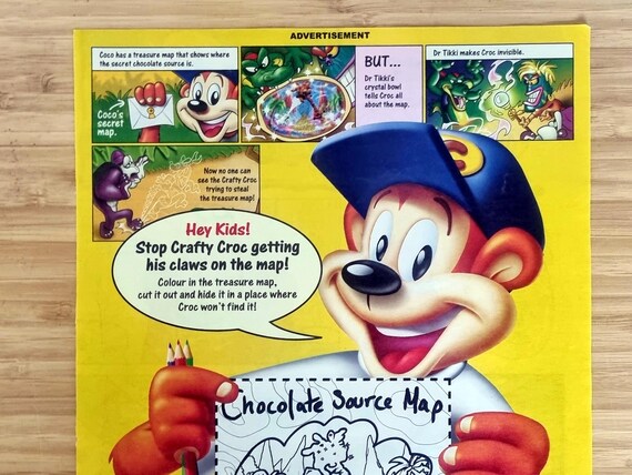 Coco Pops Coco the Monkey Advert, Treasure Map Colouring Activity