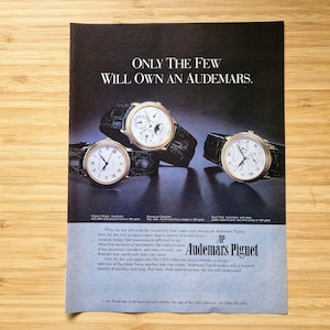 Audemars Piguet Watch Original 1991 Vintage Print Ad