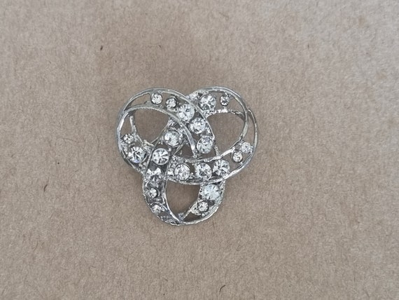 Austrian Crystal Diamond Small Sparkly Brooch, Cr… - image 6