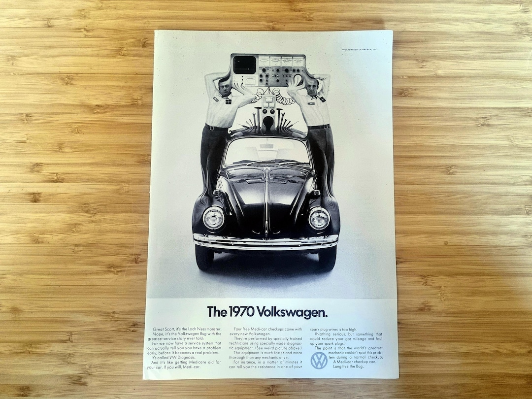 Original 1970 Volkswagen Beetle Ad “the 1970 Volkswagen.” — VW Bug
