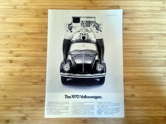 Original 1970 Volkswagen Beetle Ad “the 1970 Volkswagen.” — VW Bug