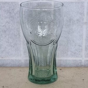 1994 McDonald&#39;s Coca Cola Glass | Green Tint Collector Glass | Vintage Coke Promo