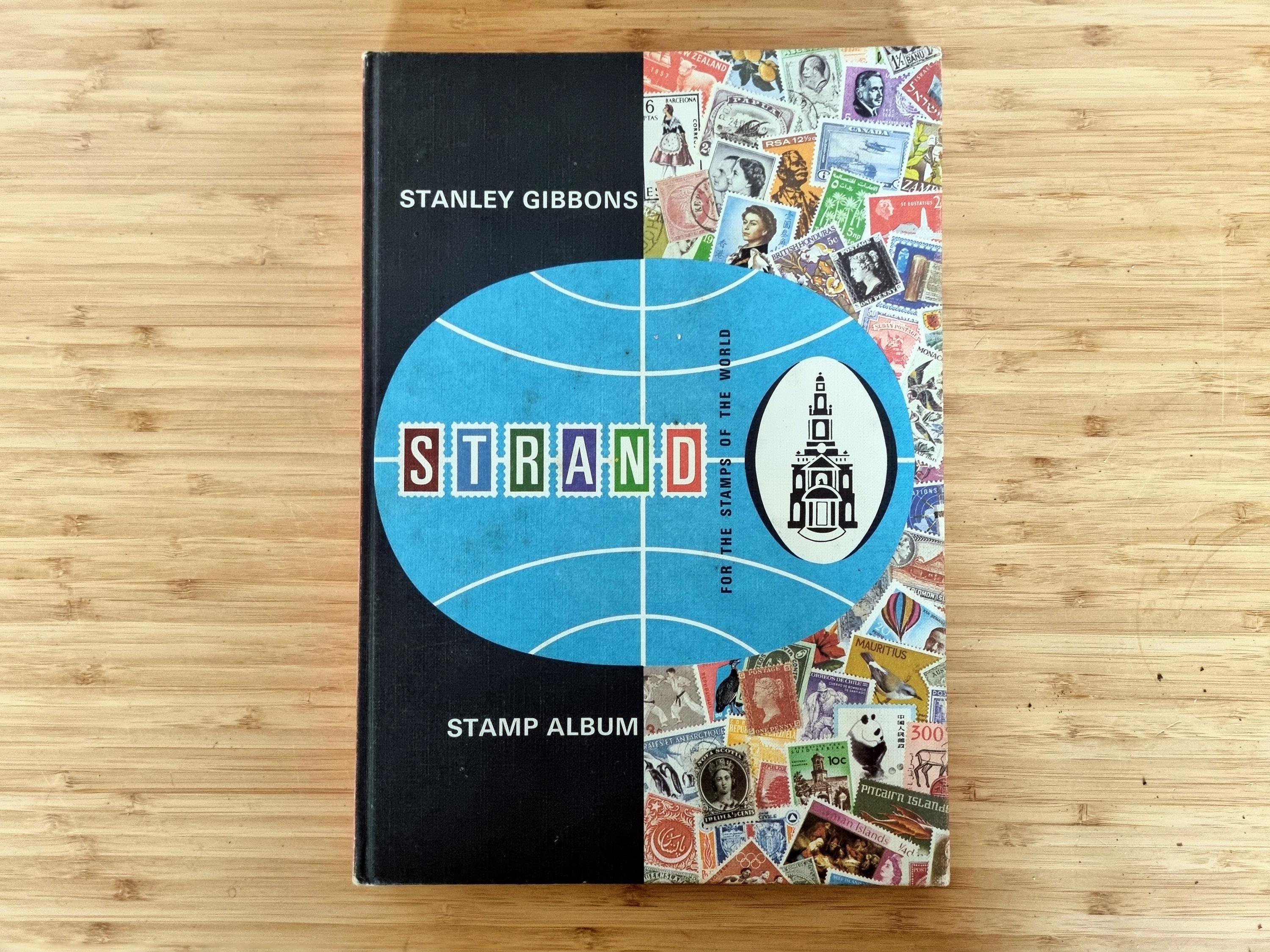 Vintage Stamp Album Book, Stanley Gibbons Strand Album, World