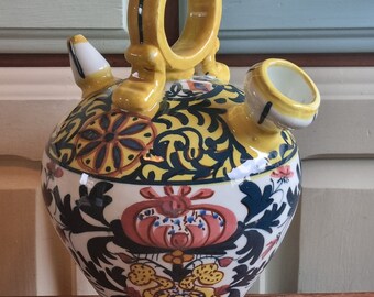 ヴィンテージ スペイン製 ボティホ ジャグ 手描き 花柄 陶器