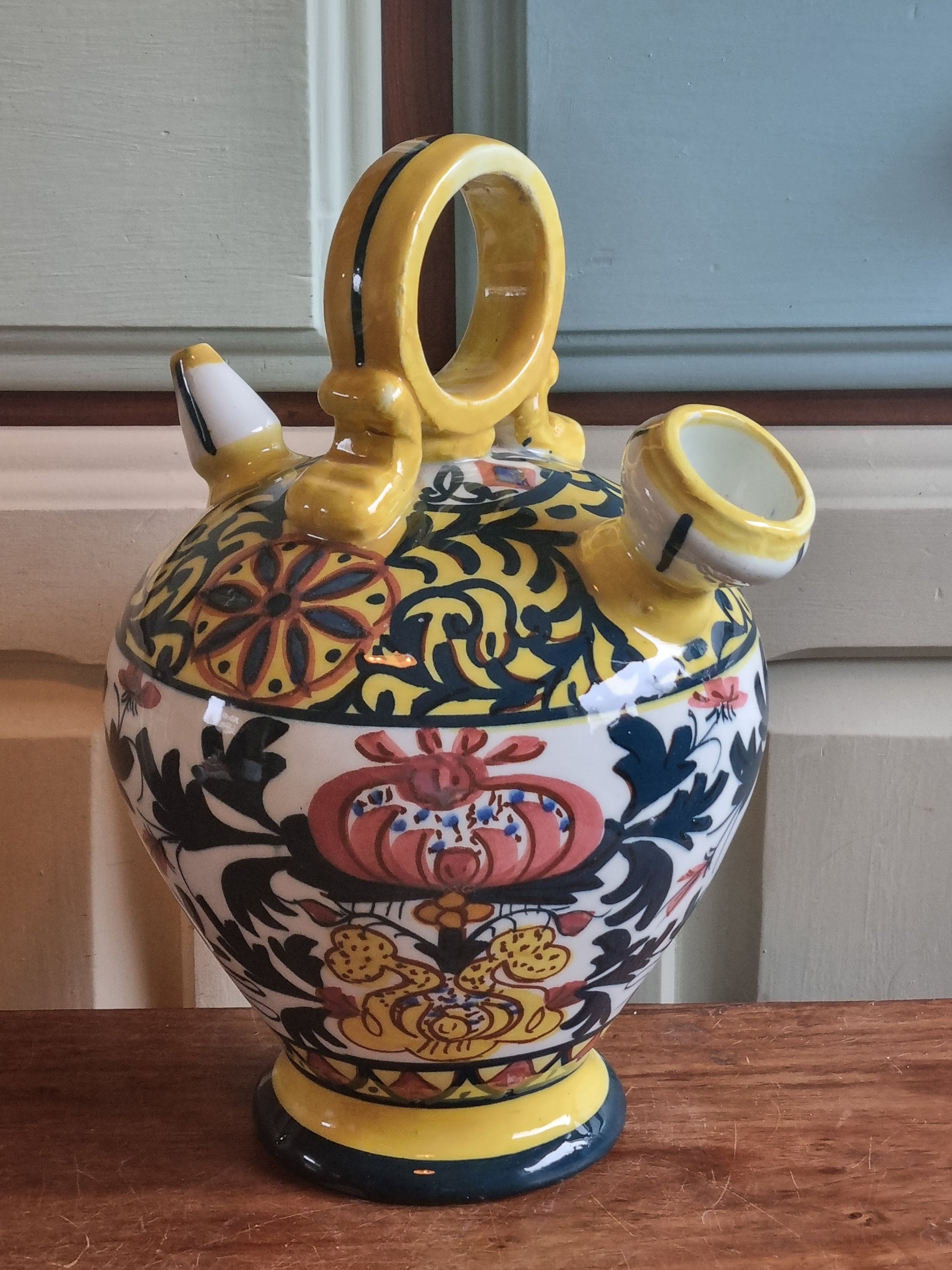 スペイン陶器　バレンシア・ベンリョック　手書きの壺 スペイン陶器 バレンシア・ベンリョック 手書きの壺 スペイン