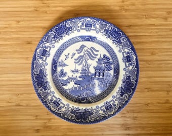 Blue Willow Plate English Ironstone Tableware Vintage