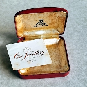 Vintage Ciro Jewellery Box | Red Case Storage | 1960s Jewelry Display | Crown Logo Gift Box | Antique Presentation Case | London