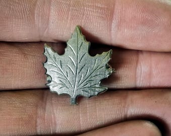 Vintage Sterling Silber Ahornblatt Pin Brosche - Ö Produktbild-Vorschau 3