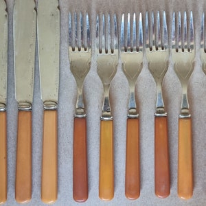 Vintage Art Deco Fish Knife Fork Set, SWS England Silver Plated, Cutlery Flatware, Retro Dining, Antique Tableware