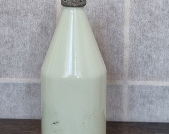 Milk Glass Jar Vintage Antique 1930s Bottle Old Spice