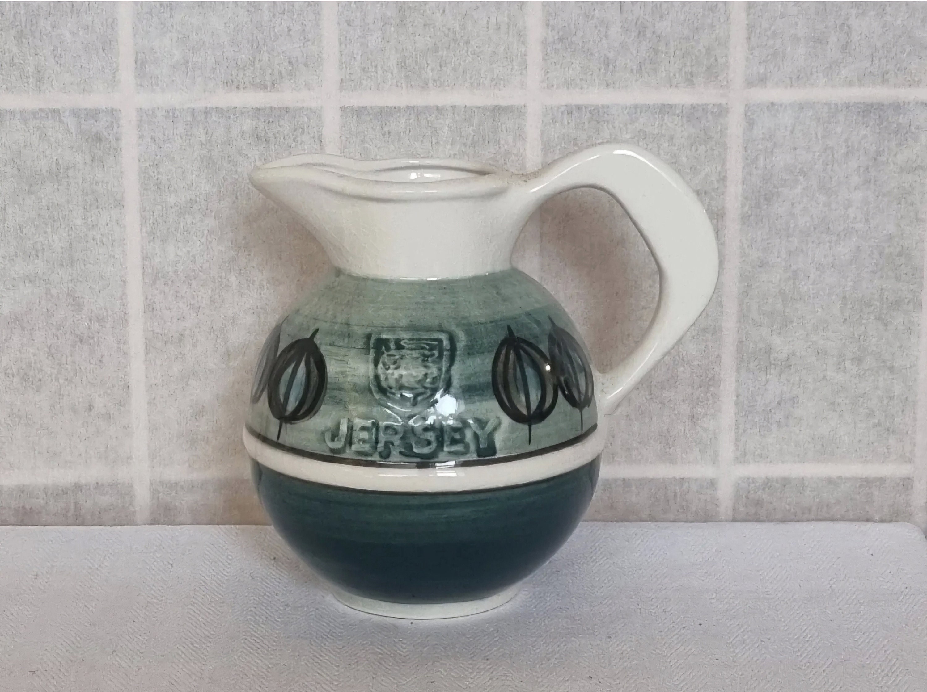 アメリカ南部のフォークアート（民芸） ガラス製の陶器壺 Pottery Jug アメリカ南部のフォークアート（民芸） ガラス製の陶器壺