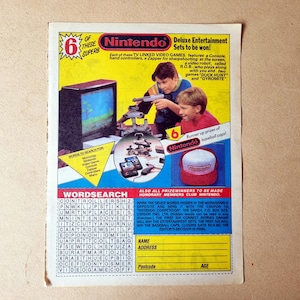Nintendo Entertainment System Competition 1990 – Vintage Video Game Advertisement – Retro Gaming Memorabilia – NES Collectible Print