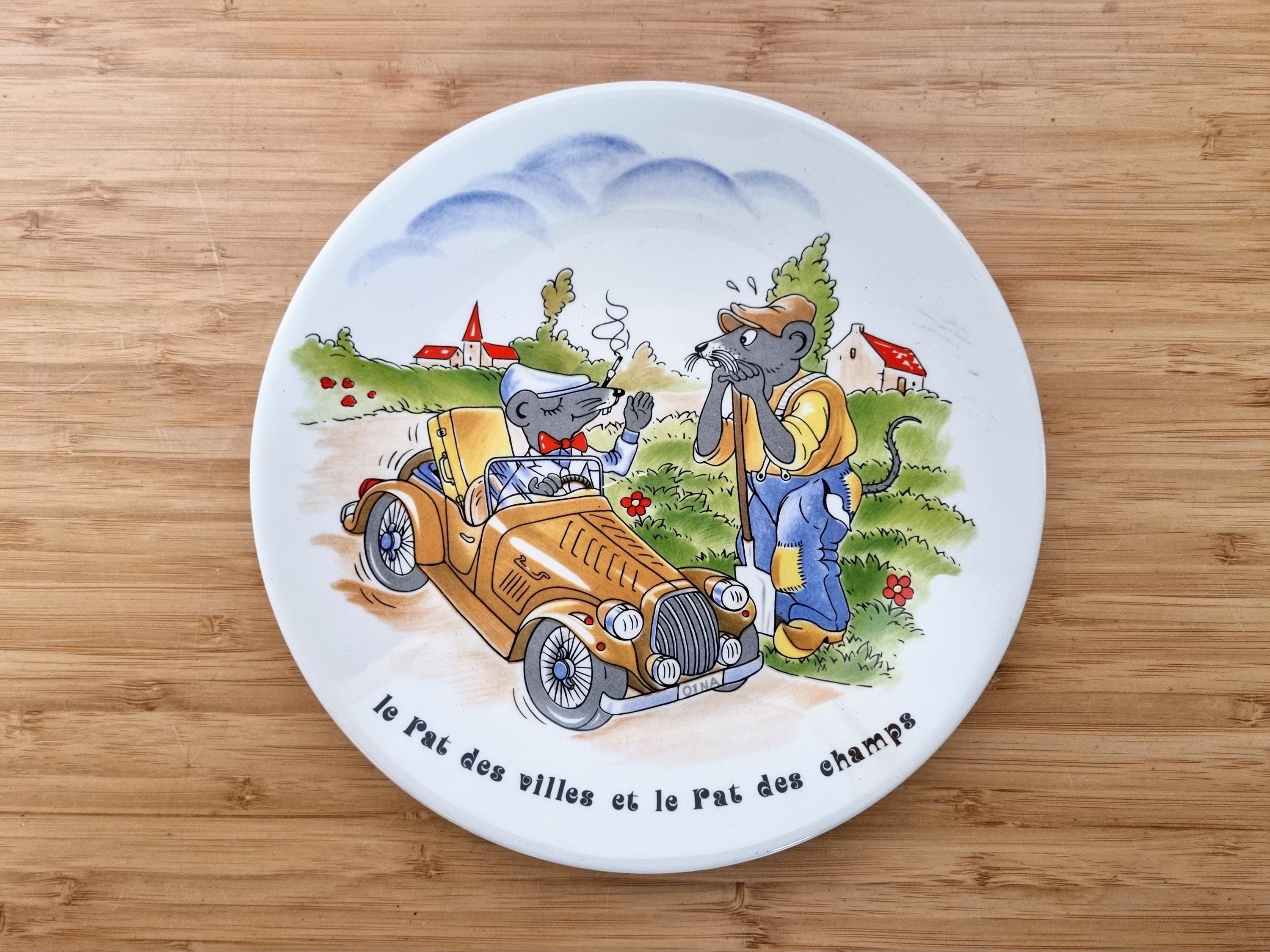 Dessous-de-plat Aluminium Années 30/40 – Fables De La Fontaine – Motif Animal