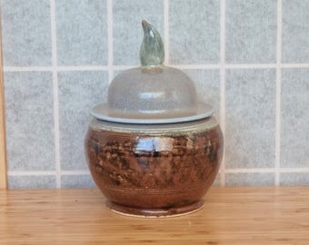 ヴィンテージスタジオ陶器 石器 蓋付き容器 - 署名入り - Etsy 日本