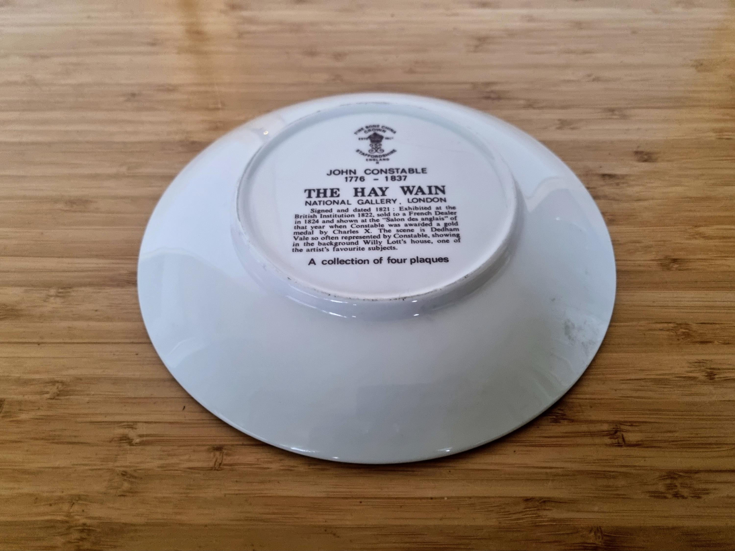 Decorative Bone China Plate, John Constable Artwork, the Hay Wain
