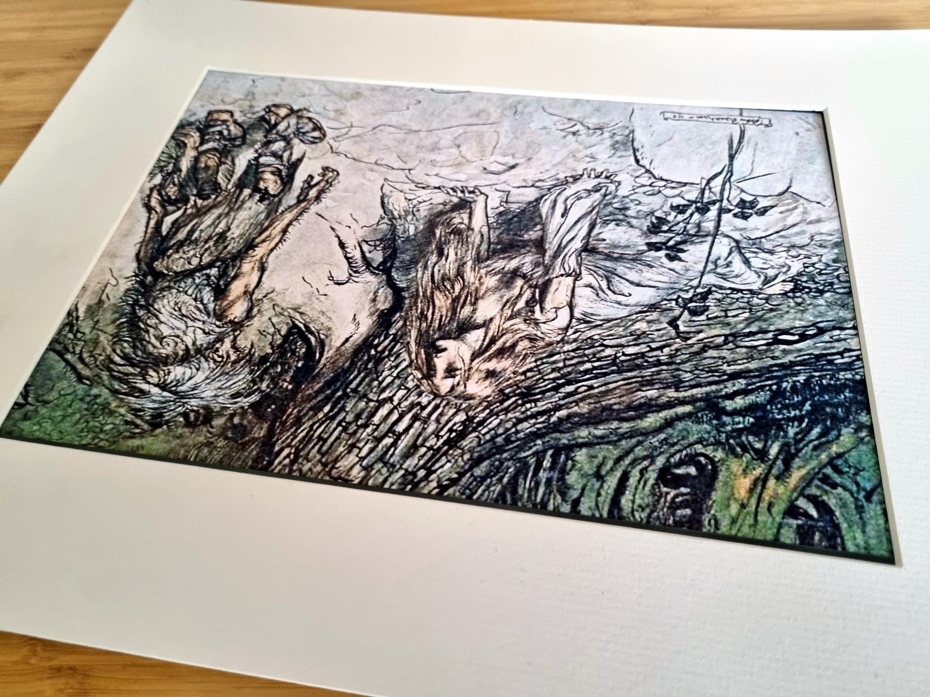 Art Print Illustration, Arthur Rackham Mime Finds Siegfrieds Mother ...