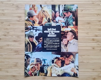 Vintage Stetson Fashion Ad, Iconic Hat Style Poster, 1960s Western City Print, Retro Menswear Ephemera, Mid Century Wall Decor