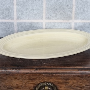 Crown Ducal Oval Plate | Vintage Cream China Serving Dish | English Pottery Large Platter | Classic White Dinnerware