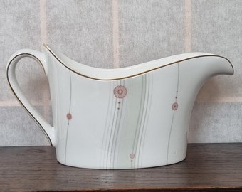 Vintage Gravy Jug Bone China Wedgwood Satin Elegant Minimalist White