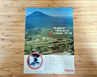 Vintage Toyota Advertisement – Mt. Fuji Technical Center – 1960s/70s Japanese Car Ad