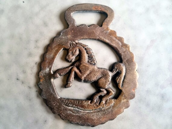 Médaillons de bride de cheval en laiton vintage, prix à l'unité - France