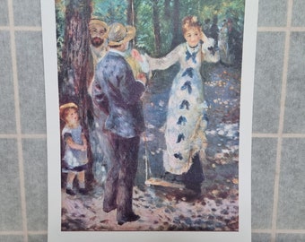 J: Schynoet 庭園の絵画 プリント ヴィンテージ ヴィンテージ ルノワール スイング アートプリント | フランス印象派