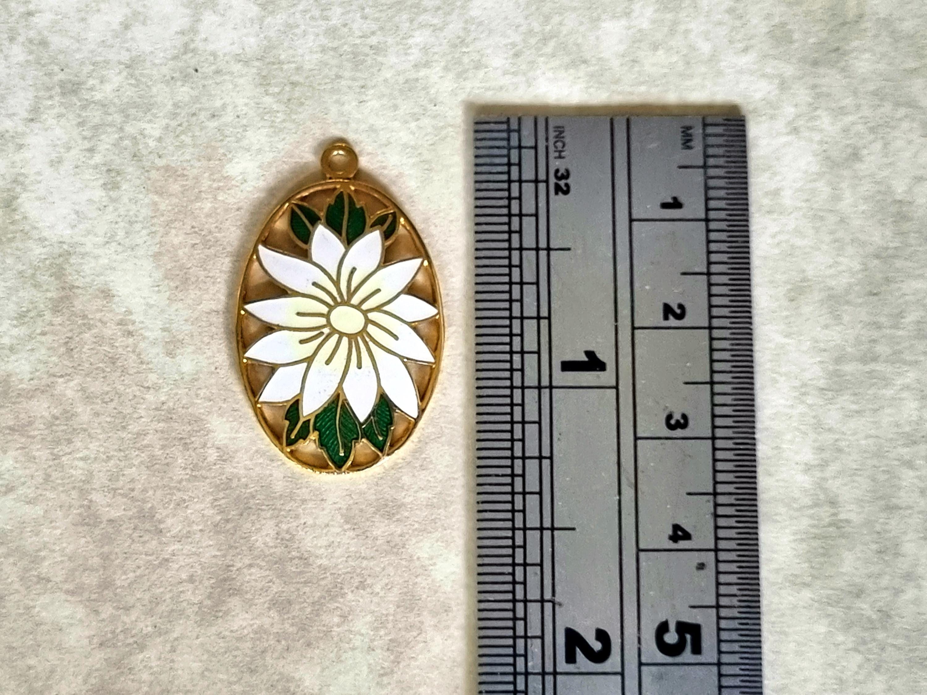 Pendentif Vintage Fleur Marguerite Pour Raccord Lumière - Métal Doré