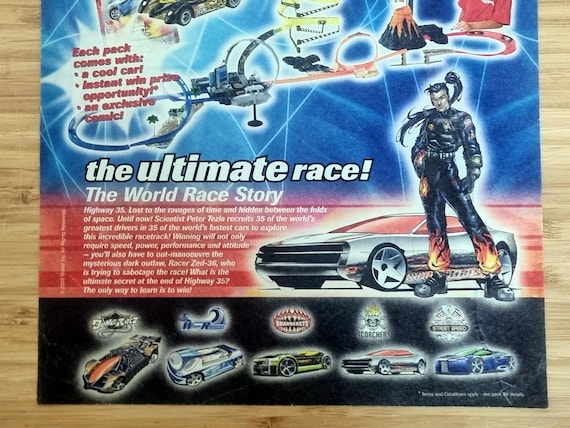 Original 2003 Hot Wheels Highway 35 World Race Advert, 35th