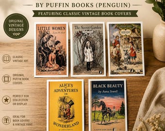 Vintage Book Cover Postcards: Classic Children's Literature Art