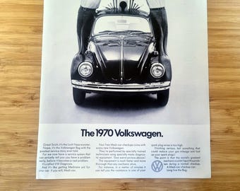 Original 1970 Volkswagen Beetle Ad “the 1970 Volkswagen.” — VW Bug