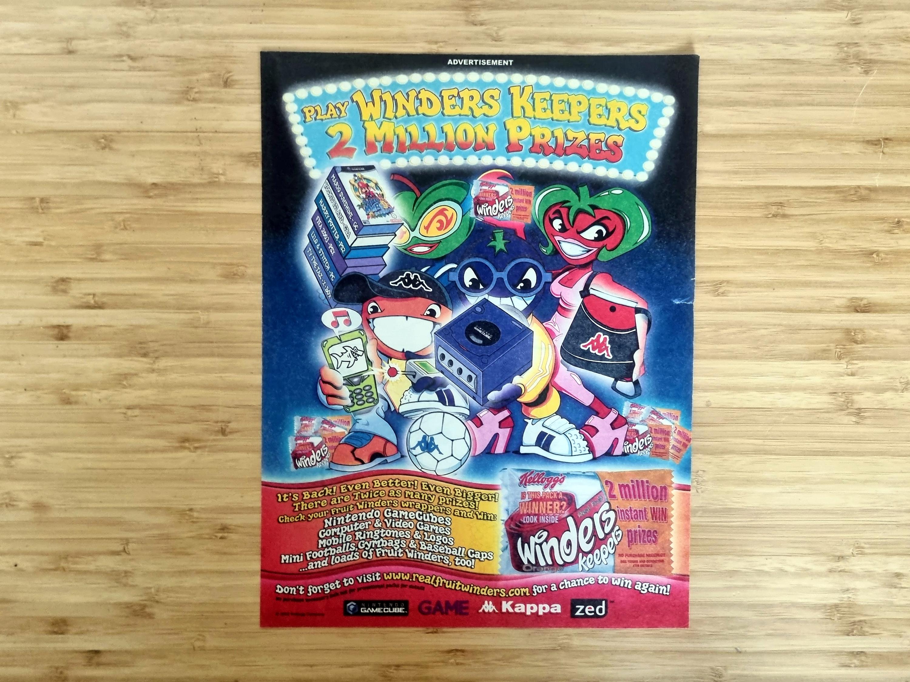 Kelloggs Fruit Winders Winders Keepers Advert, Nintendo Gamecube
