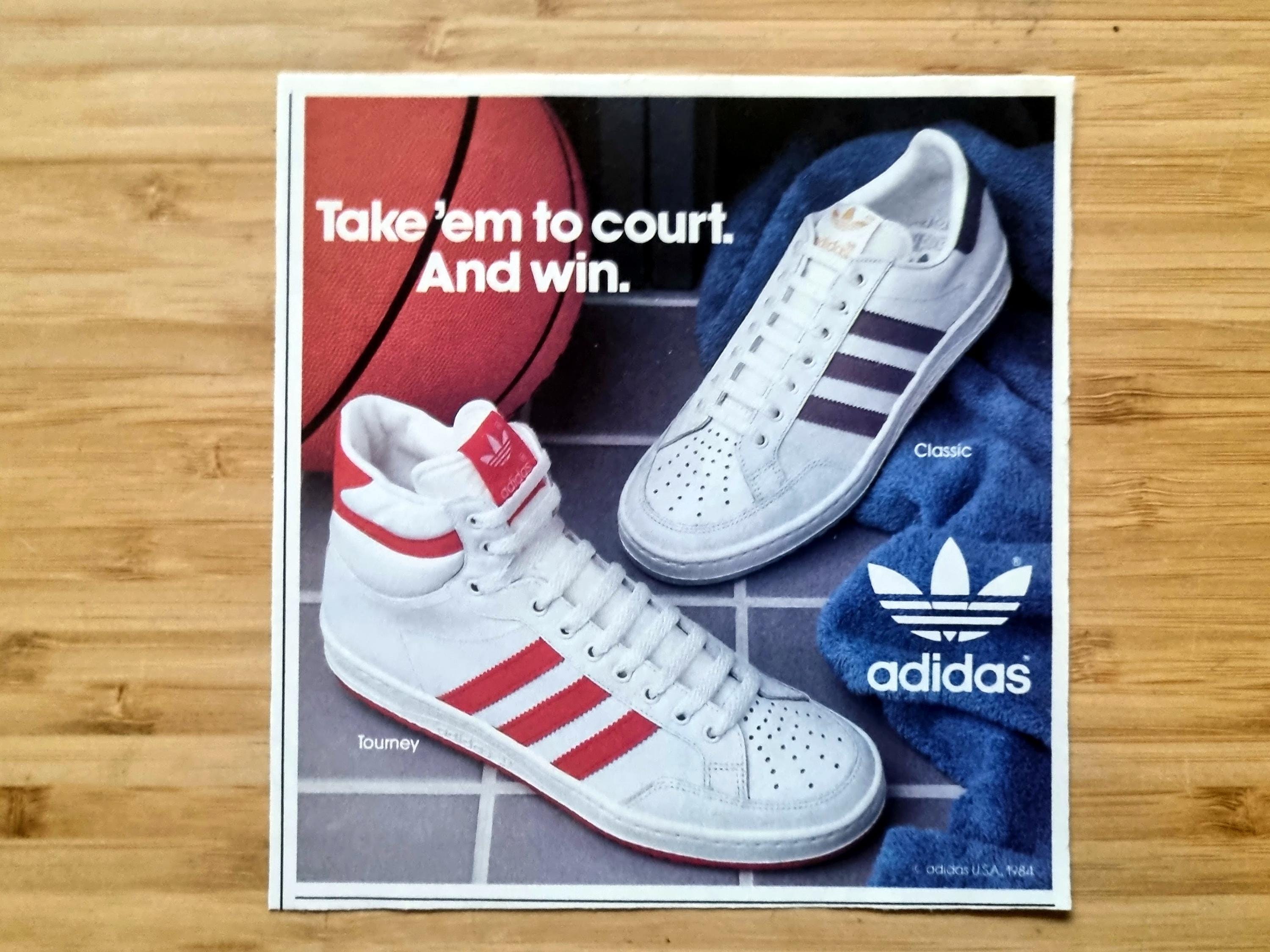 1984 Adidas Basketball Ad, Tourney & Classic Trainers, Trefoil Originals,  Retro Sneaker Advertising - Etsy Israel
