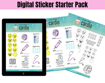 Digital Starter Weight Loss Sticker Pack | Health Trackers | PRECROPPED | GoodNotes File | Individual PNGs for Notability Noteshelf or XODO