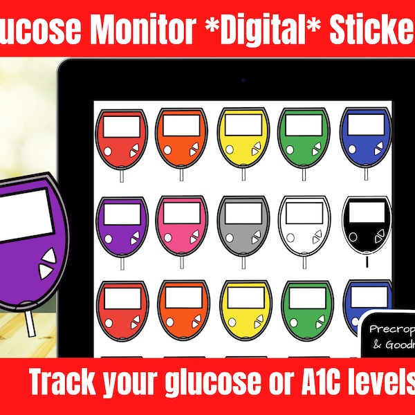 Blood Glucose Monitor Stickers Etsy